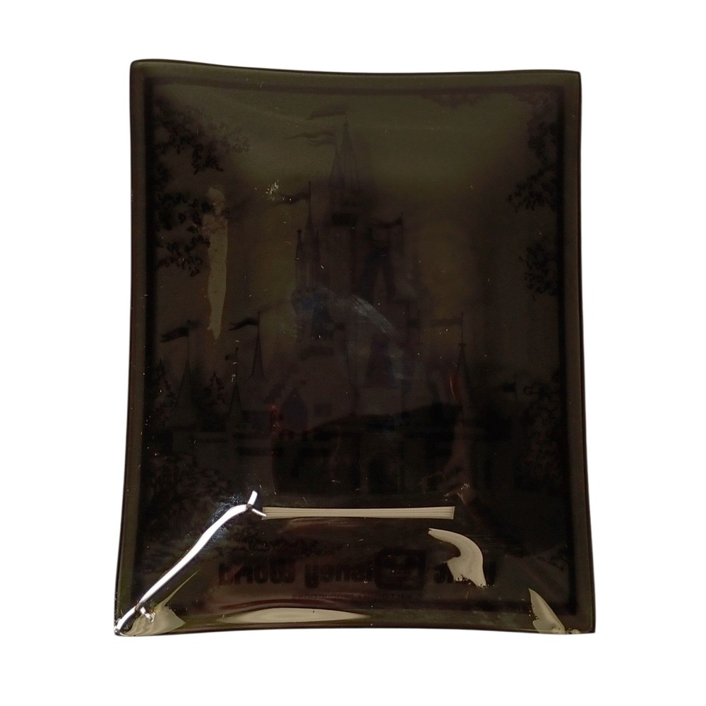 Vintage Disney World Cinderella's Castle Trinket Collectible‎ Gift Tray Glass - Picture 7 of 8